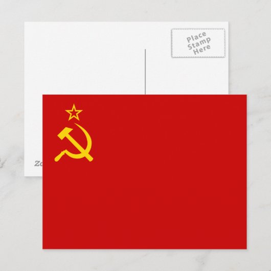 USSR-vlag Briefkaart (Voorkant / Achterkant)