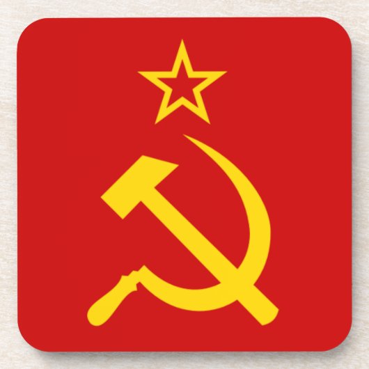 USSR-vlag Drankjes Onderzetter (Voorkant)