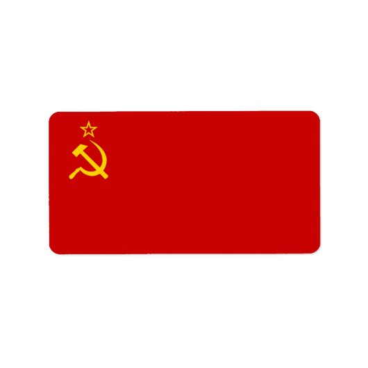USSR-vlag Etiket (Voorkant)