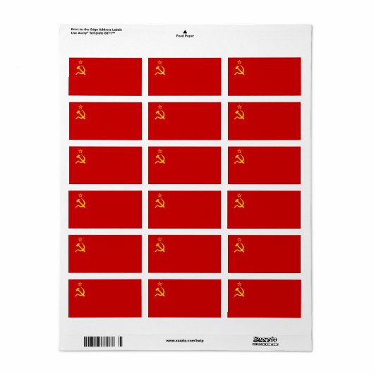 USSR-vlag Etiket (Full Sheet)