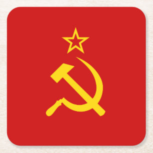 USSR-vlag Kartonnen Onderzetters