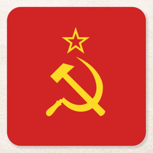 USSR-vlag Kartonnen Onderzetters (Voorkant)