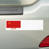 USSR-vlag met Initialen Bumpersticker (Op auto)