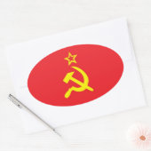 USSR-vlag Ovale Sticker (Envelop)