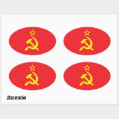 USSR-vlag Ovale Sticker (Vel)