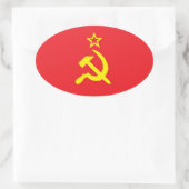 USSR-vlag Ovale Sticker (Tas)