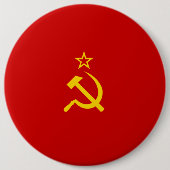 USSR-vlag Ronde Button 6,0 Cm (Voorkant)