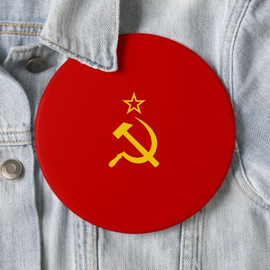 USSR-vlag Ronde Button 6,0 Cm (In situ)