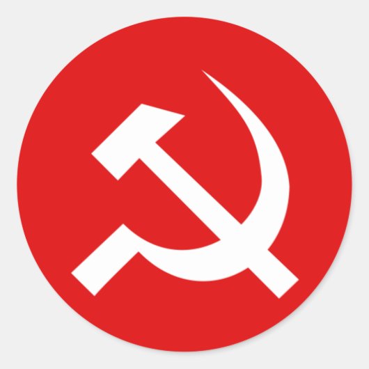 USSR-vlag Ronde Sticker (Voorkant)