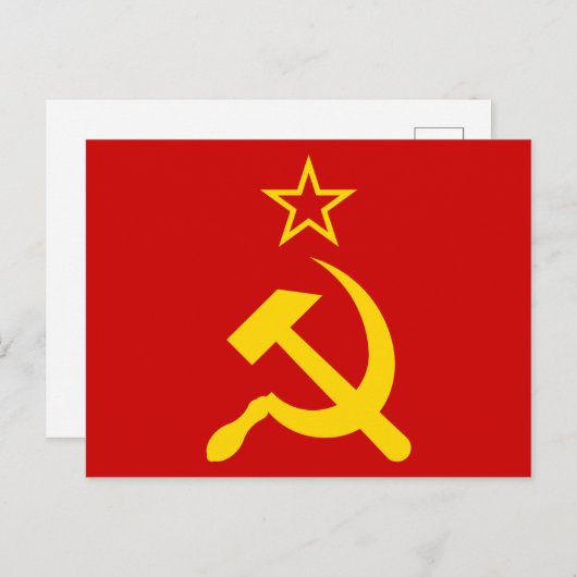 USSR - Vlag - Sovjetunie - vlag Briefkaart (Voorkant / Achterkant)