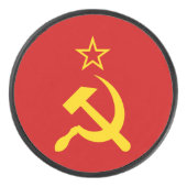 USSR - Vlag - Sovjetunie - vlag Hockey Puck (Voorkant)