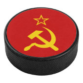 USSR - Vlag - Sovjetunie - vlag Hockey Puck (3/4)