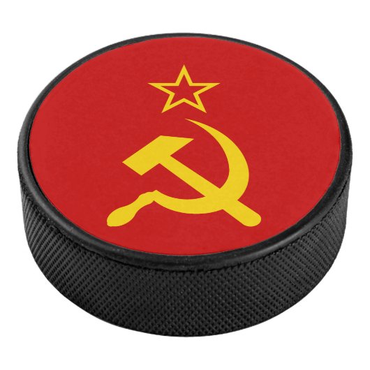 USSR - Vlag - Sovjetunie - vlag Hockey Puck (3/4)