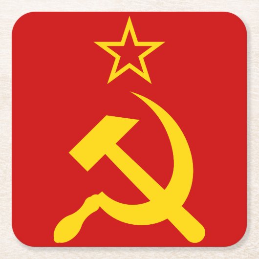 USSR - Vlag - Sovjetunie - vlag Kartonnen Onderzetters (Voorkant)