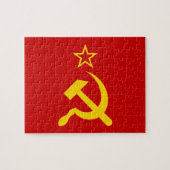 USSR - Vlag - Sovjetunie - vlag Legpuzzel (Horizontaal)