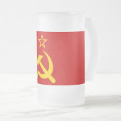 USSR - Vlag - Sovjetunie - vlag Matglas Bierpul (Voorkant rechts)