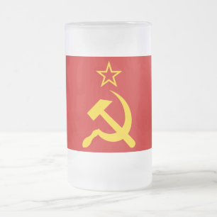 USSR - Vlag - Sovjetunie - vlag Matglas Bierpul