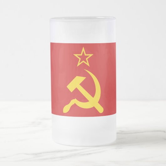 USSR - Vlag - Sovjetunie - vlag Matglas Bierpul (Center)