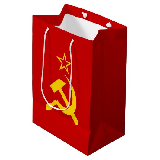 USSR - Vlag - Sovjetunie - vlag Medium Cadeauzakje (Voorkant Gekanteld)