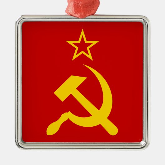 USSR - Vlag - Sovjetunie - vlag Metalen Ornament (Voorkant)
