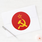 USSR - Vlag - Sovjetunie - vlag Ronde Sticker (Envelop)