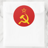 USSR - Vlag - Sovjetunie - vlag Ronde Sticker (Tas)