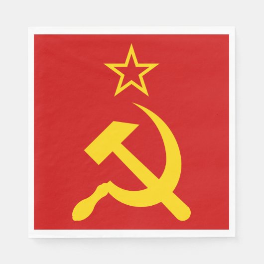 USSR - Vlag - Sovjetunie - vlag Servet (Voorkant)