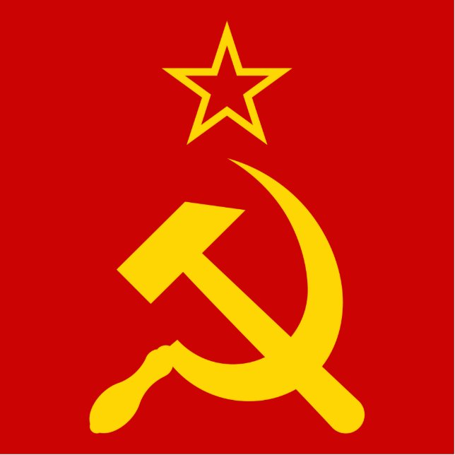 USSR - vlag - Sovjetunie - vlag Staand Fotobeeldje (Voorkant)