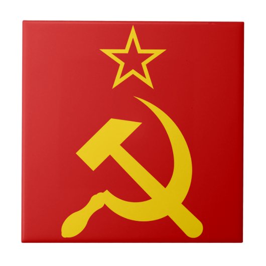 USSR - Vlag - Sovjetunie - vlag Tegeltje (Voorkant)