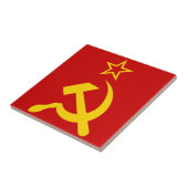 USSR - Vlag - Sovjetunie - vlag Tegeltje (Zijkant)