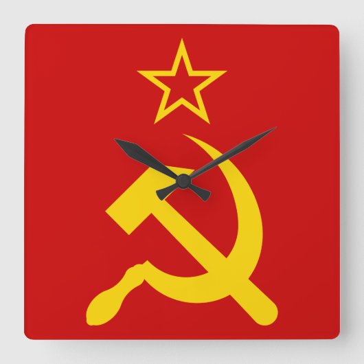 USSR - Vlag - Sovjetunie - vlag Vierkante Klok (Voorkant)