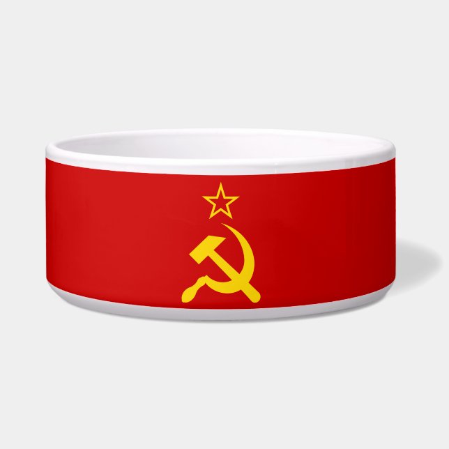 USSR - Vlag - Sovjetunie - vlag Voerbakje (Voorkant)