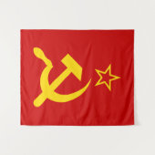 USSR - Vlag - Sovjetunie - vlag Wandkleed (Voorkant (horizontaal))