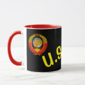 USSR zwarte moderne Mok (Links)