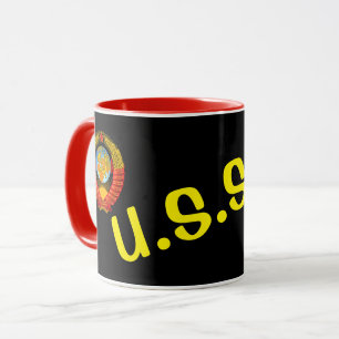 USSR zwarte moderne Mok