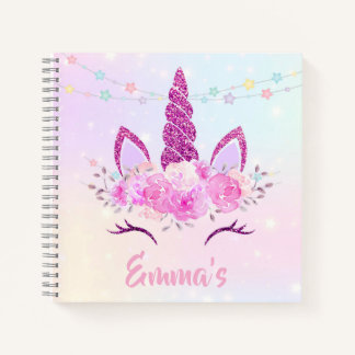 Ustom Unicorn-schetsboek voor kinderen Notitieboek