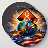 USTP Global Infinity Ascent Patriottische Knop Ronde Button 6,0 Cm (Voorkant /achterkant)