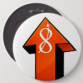 USTP Oneindige Pijlknop Ronde Button 6,0 Cm (Voorkant /achterkant)