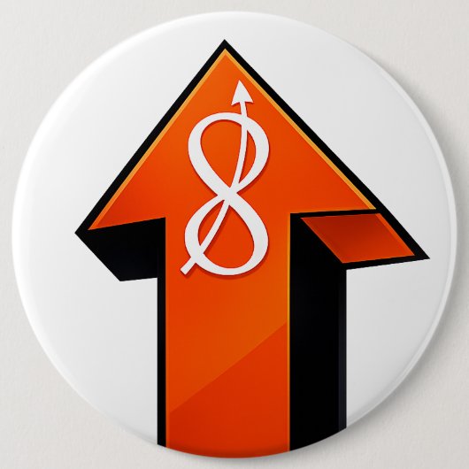USTP Oneindige Pijlknop Ronde Button 6,0 Cm (Voorkant)