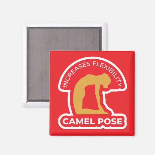 Ustrasana Camel Pose • Increases Flexibility Yoga Magneet (Voorkant / Achterkant)