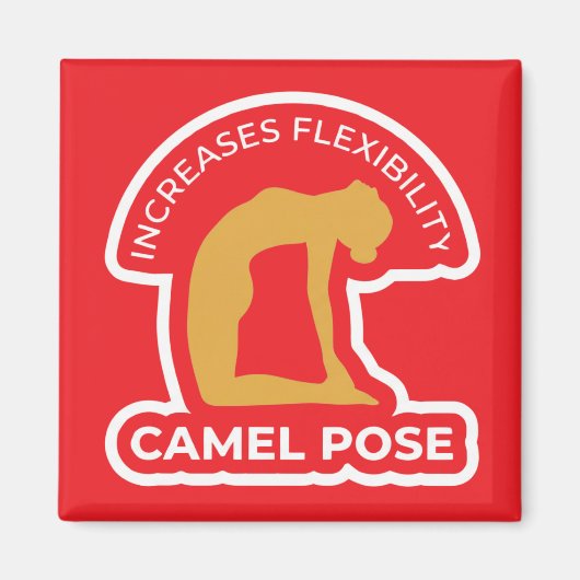 Ustrasana Camel Pose • Increases Flexibility Yoga Magneet (Voorkant)