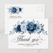 usty Blauwe Leisteen Navy Bruidsmeisjesfeest Bedan Briefkaart (Voorkant / Achterkant)