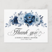 usty Blauwe Leisteen Navy Bruidsmeisjesfeest Bedan Briefkaart (Voorkant)