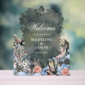  usty Blue Alice in Wonderland Wedding Acryl Bord (Neutraal)