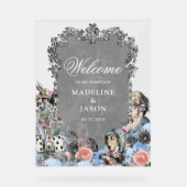  usty Blue Alice in Wonderland Wedding Acryl Bord (Voorkant)