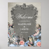  usty Blue Alice in Wonderland Wedding Poster (Voorkant)