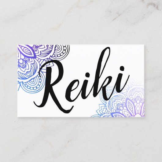 Usui Reiki Practitioner/Instructor Visitekaartje (Voorkant)