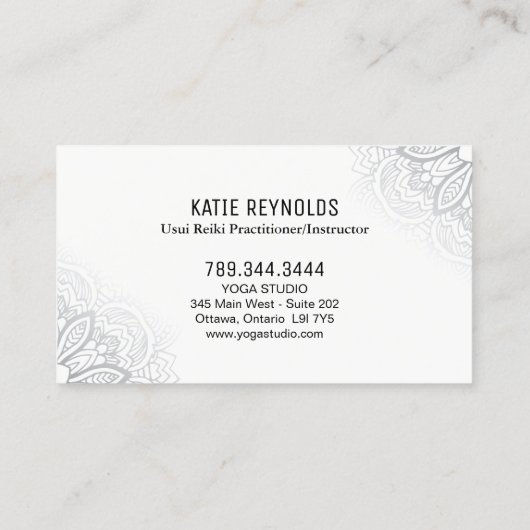 Usui Reiki Practitioner/Instructor Visitekaartje (Achterkant)