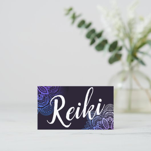 Usui Reiki Practitioner/Instructor Visitekaartje (Staand voorkant)