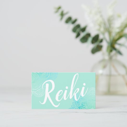 Usui Reiki Practitioner/Instructor Visitekaartje (Staand voorkant)